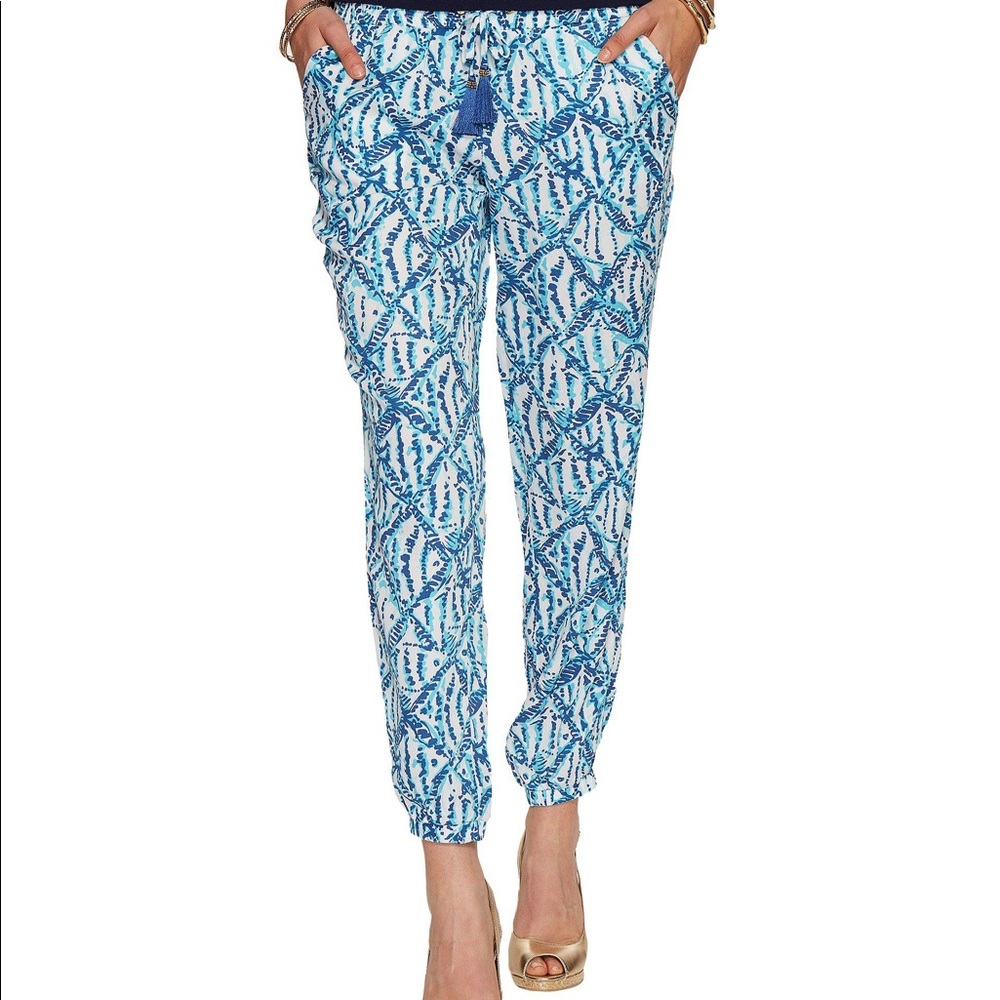Lilly Pulitzer Piper Pant Sparkling Blue Hookup